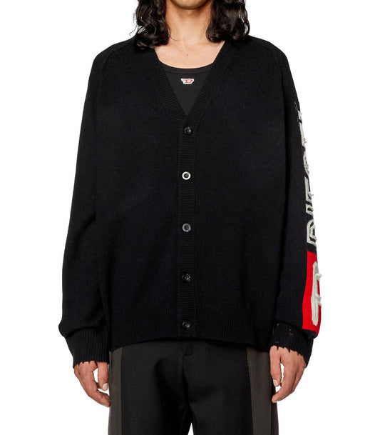 Diesel - Wool Cut-up Logo Cardigan