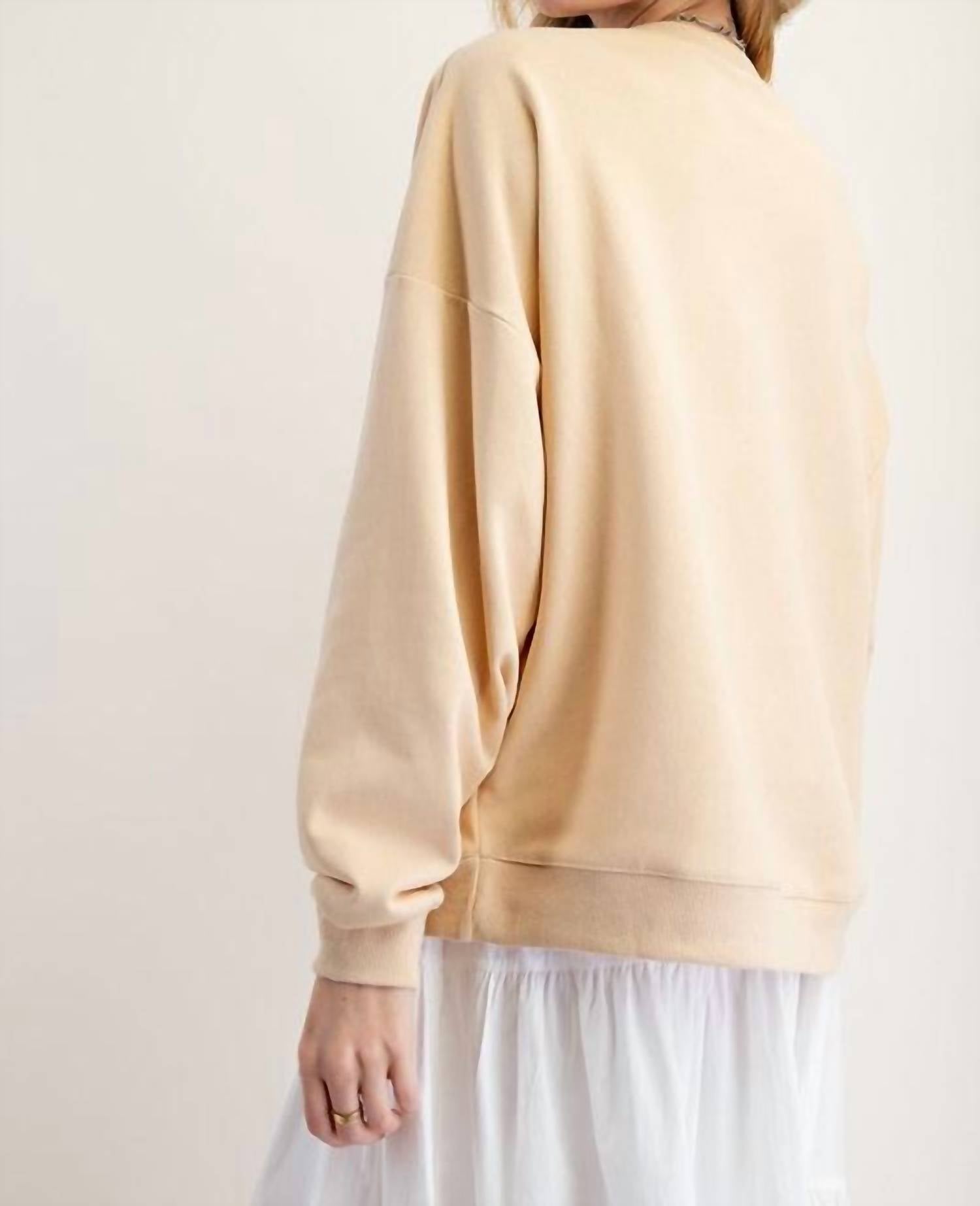 Easel - Rising Star Patch Terry Knit Pullover
