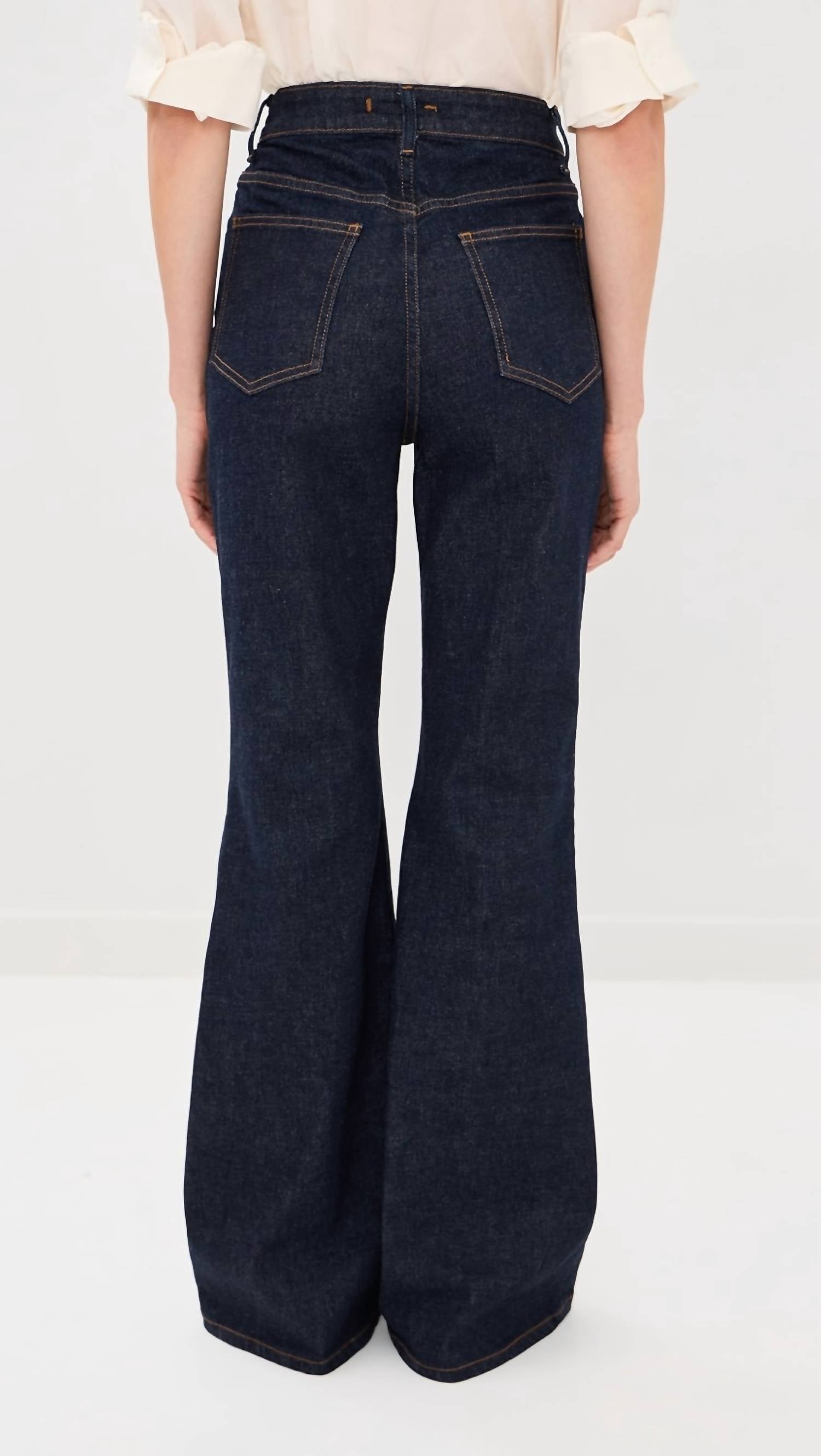 Ossou Spur Bootcut Jeans in sable wash - women's jeans - detail view