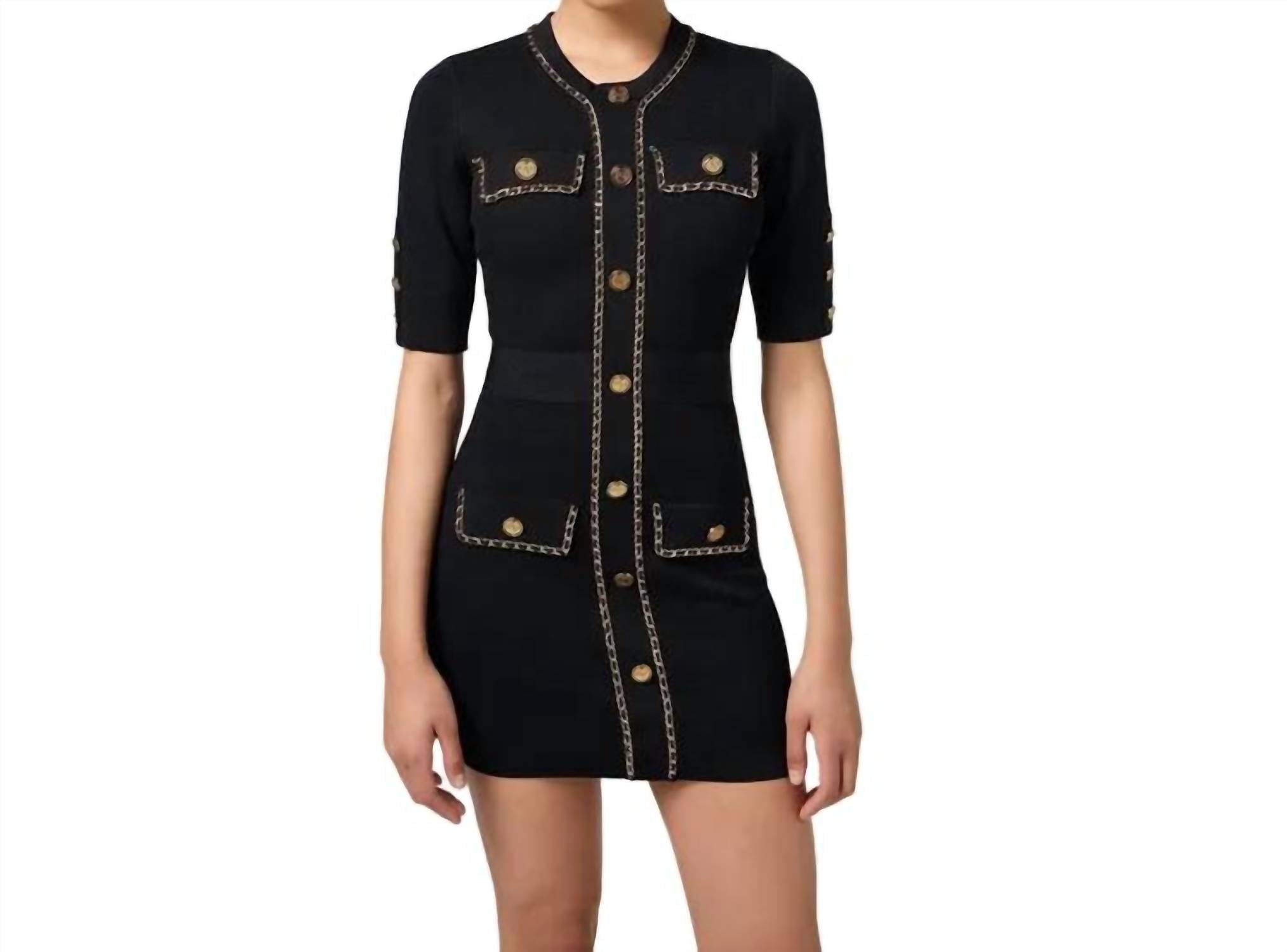 Elisabetta Franchi - Viscose Dress With Chain