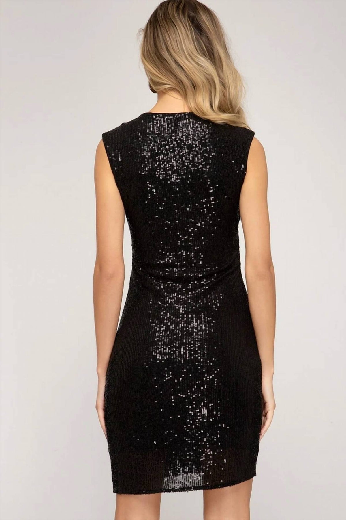 She + Sky - Sequin Wrap Dress