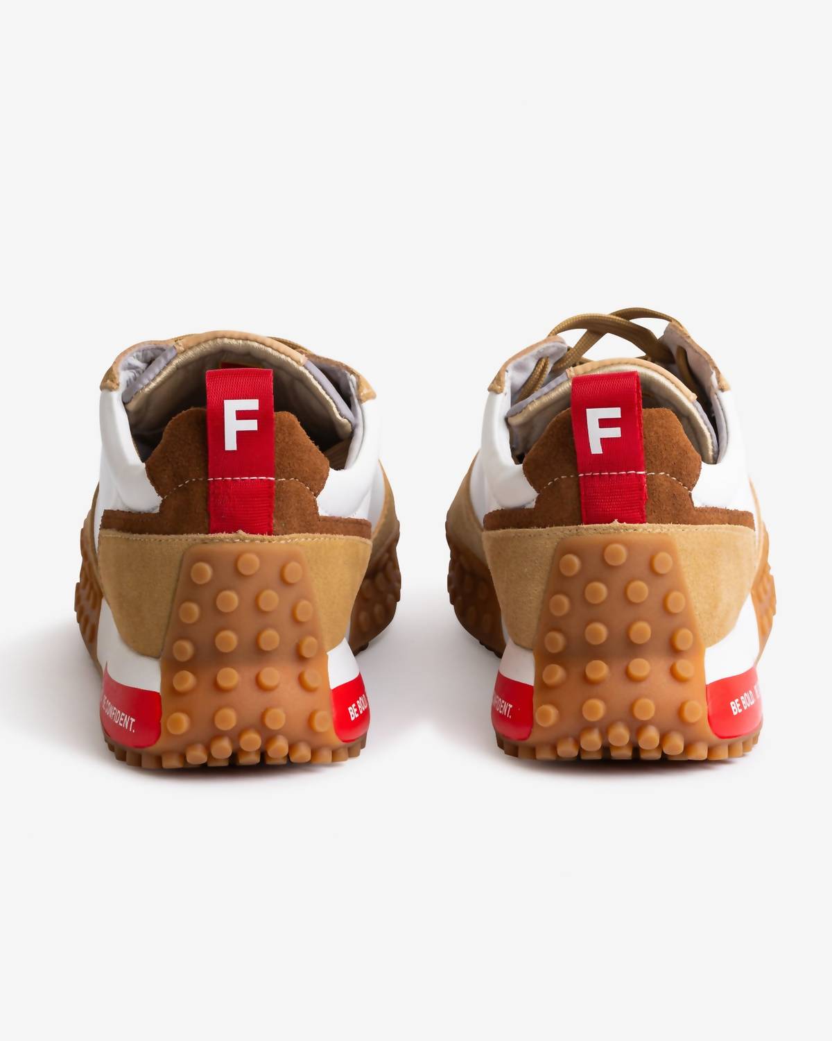 Freshy Men's Smoove Cushioned Versatile Sporty Trainer Sneaker in cognac white red - men's sneaker - view 4