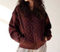 Pretty Garbage - Polka Dot Crush Zip Up Hoodie