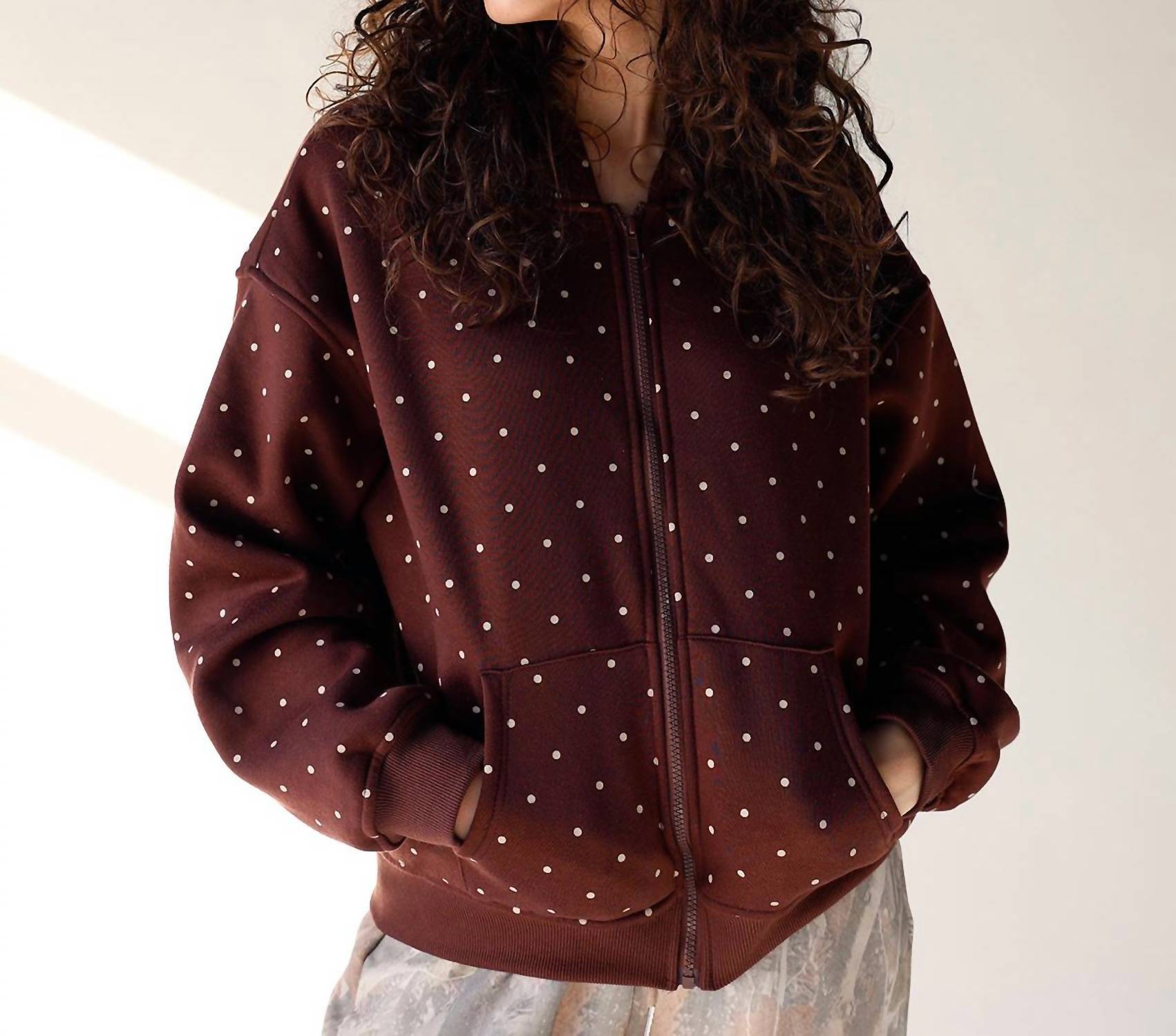 Pretty Garbage - Polka Dot Crush Zip Up Hoodie