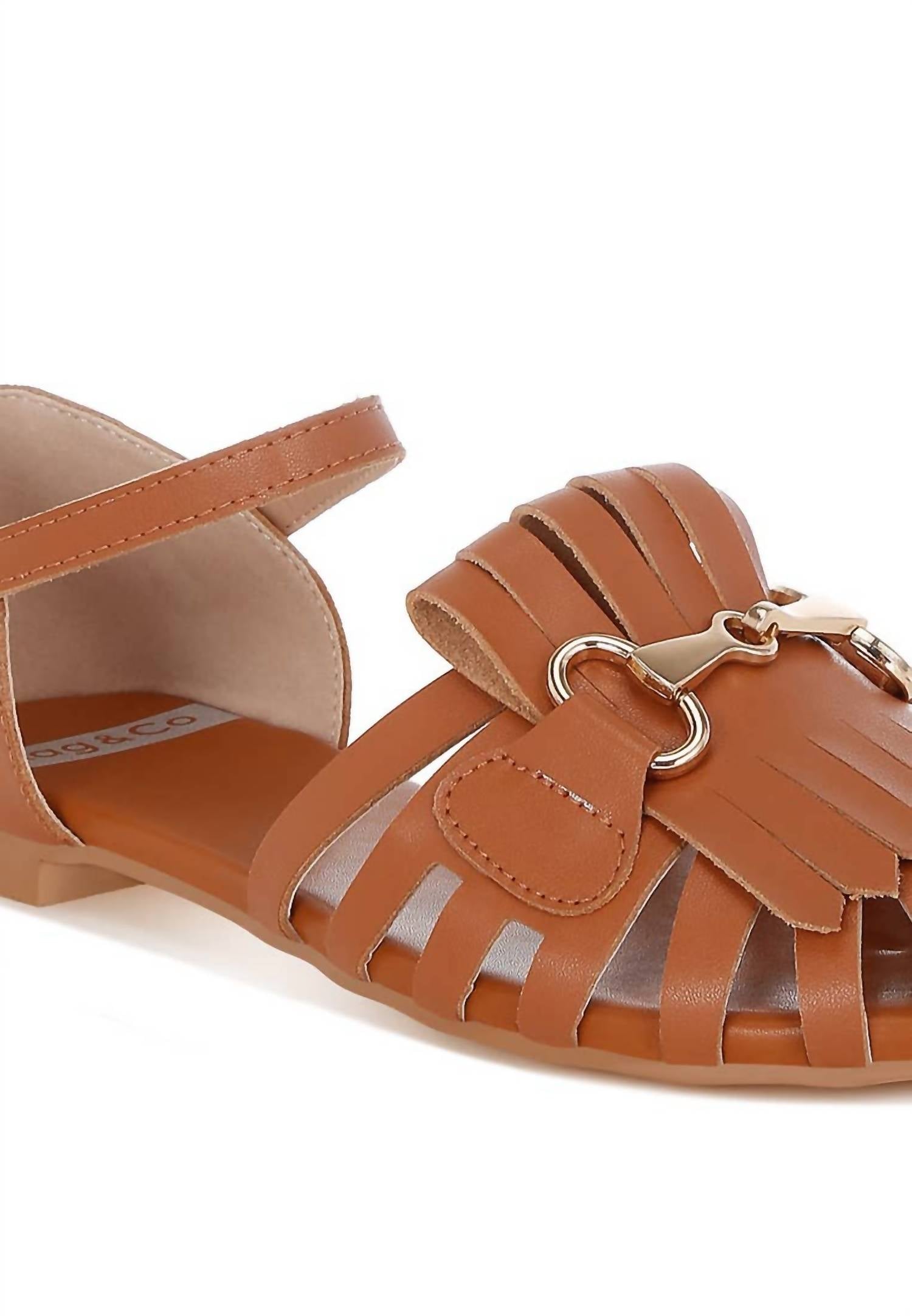 Rag Company - Women's Ramita Horsebit Fringe Flat Sandals