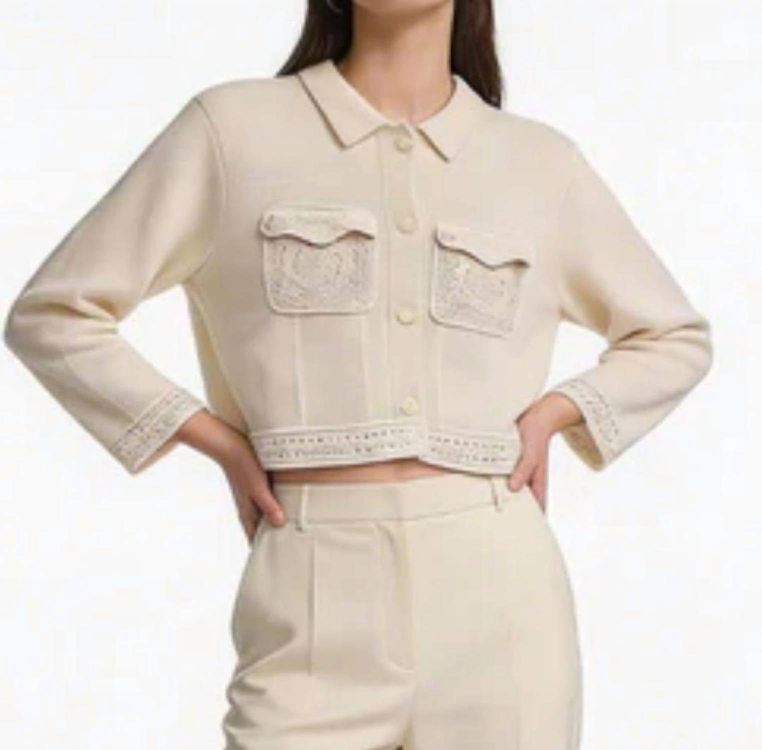 Kujten The Xenia Jacket in ecru - women's jacket