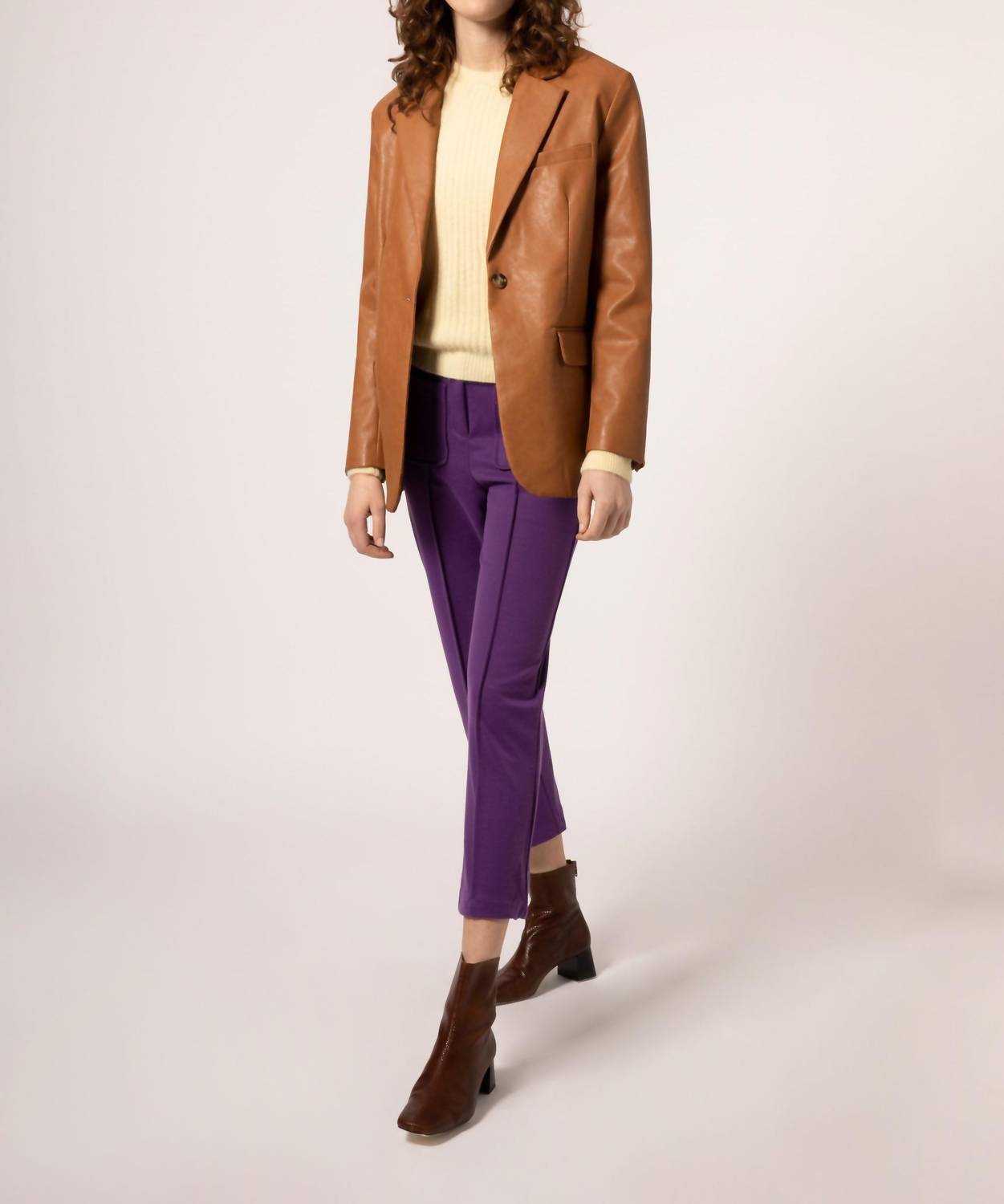 Frnch - Luana Faux Leather Blazer