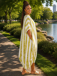 Luukaa - Striped Tuck Front Dress