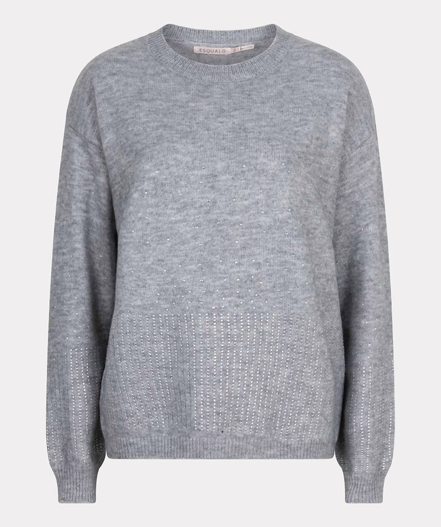 Esqualo - Svala Melange Strass Stones Sweater