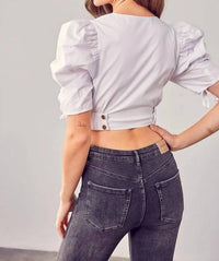 Do+Be - Feminine Puff Sleeve Top