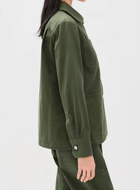 SECULAR Brea Lightweight Jacket in olive green - women's jacket - alternate view