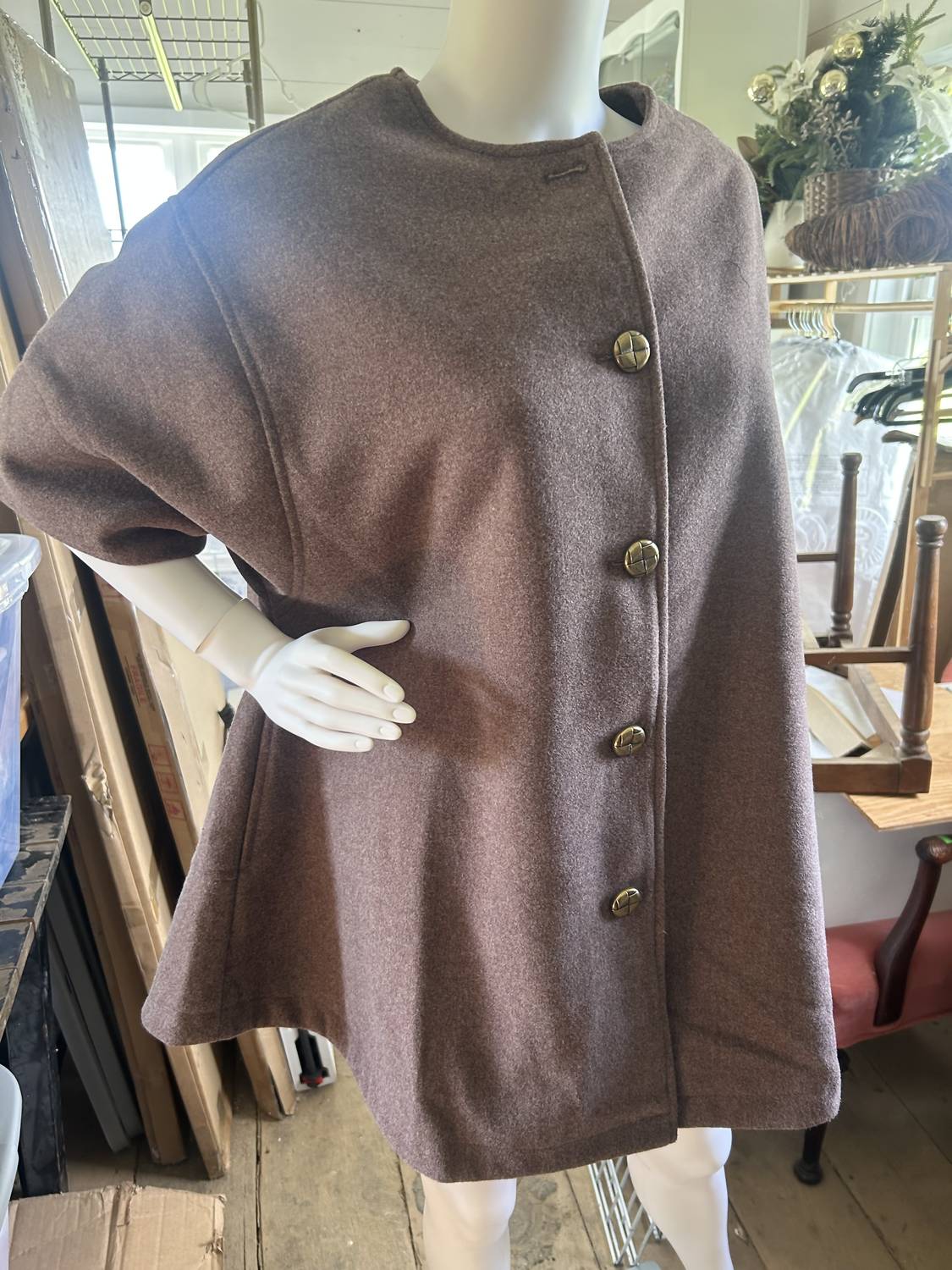 Before You - Women's 3/4 Sleeve Button Up Wool Jacket