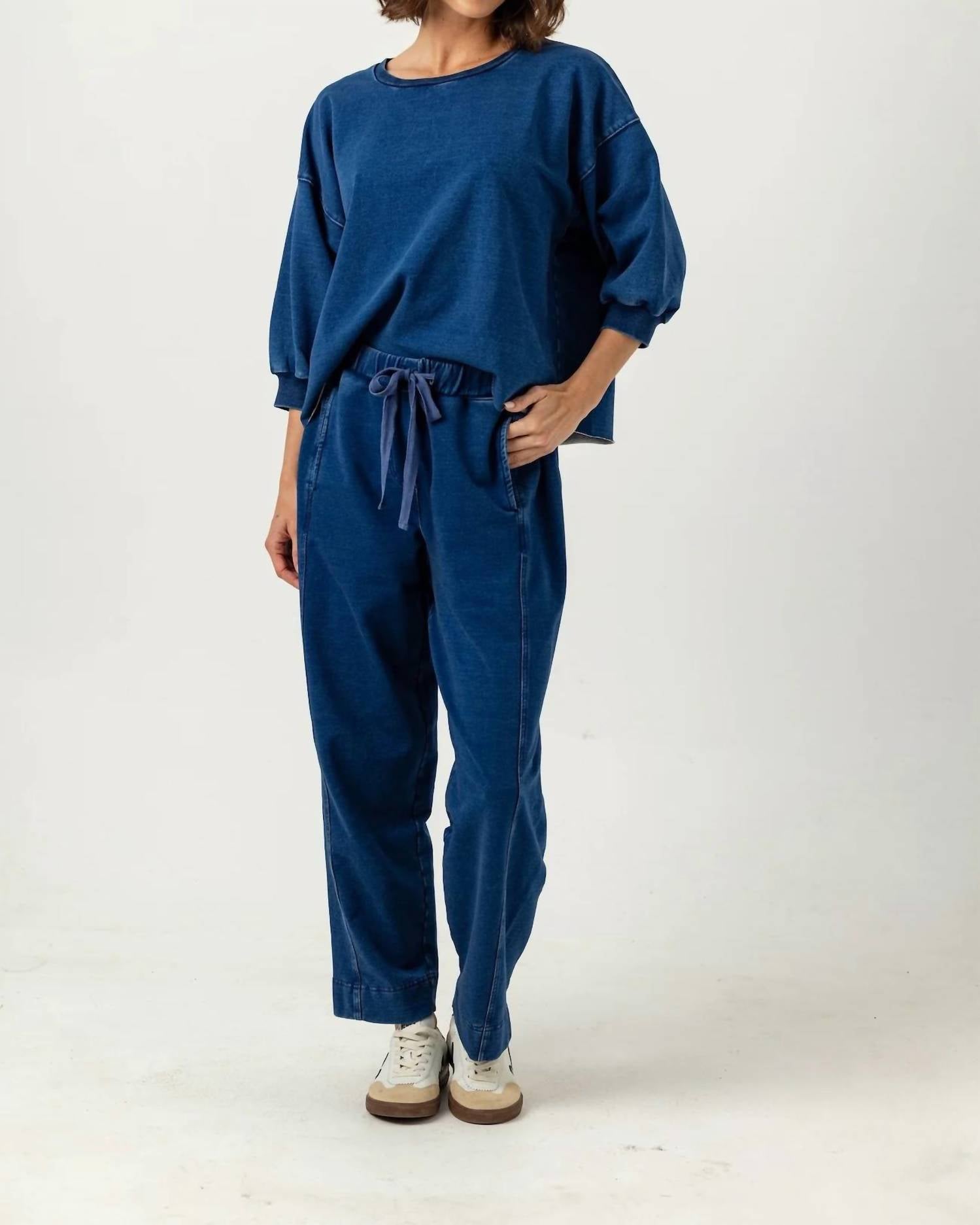 sundays Ryan Wide Leg Pants in denim - women's pants - alternate view