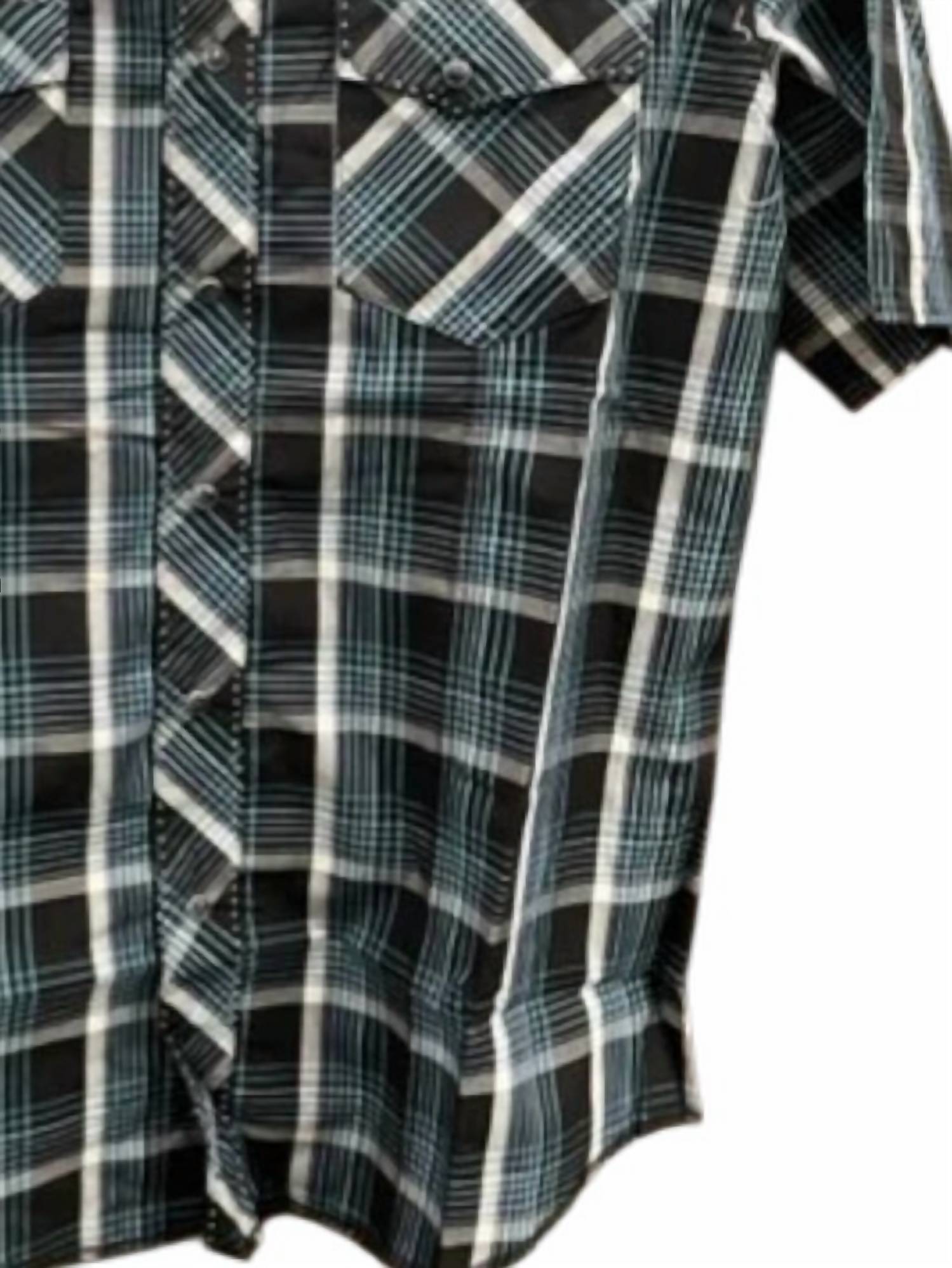 Wrangler - Men's Plaid Short Sleeve Shirt