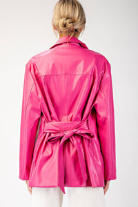 Ee:Some - Faux Pleather Jacket