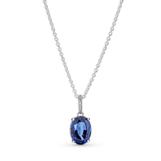 Pandora - Women's Sparkling Statement Halo Pendant Necklace