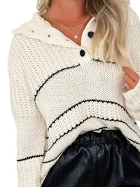 Cozy Co. - Patience My Dear Knit Long Sleeve Cropped Sweater