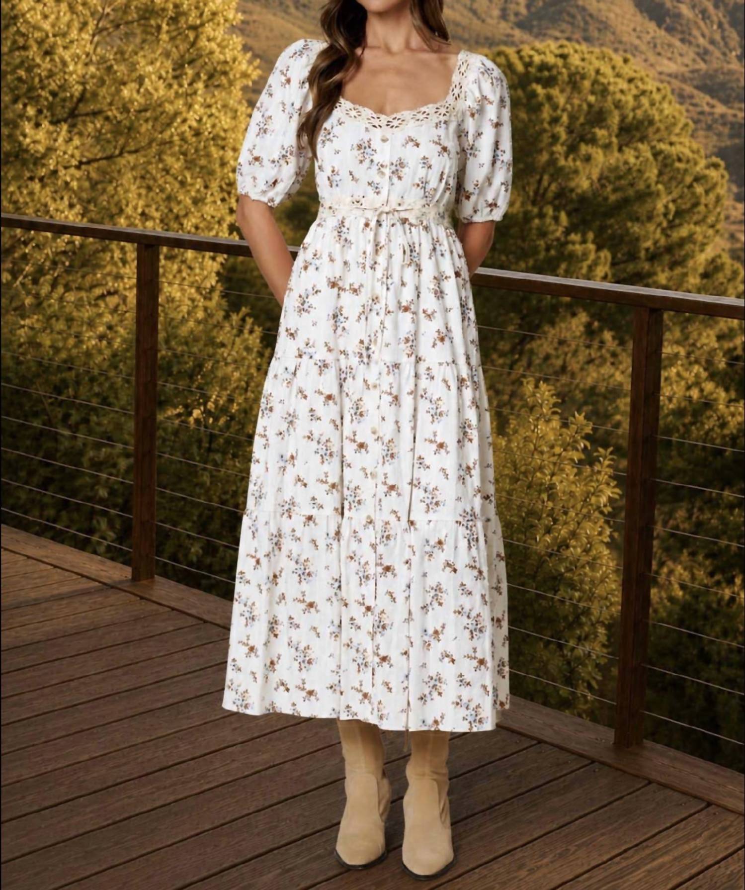 Blu Pepper - Autumn in Bloom Midi Dress