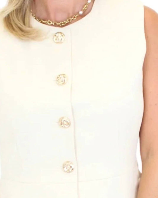 See And Be Seen - Button Front Vest Top