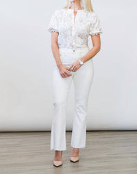 Goldie Lewinter - Short Sleeve Pin Tuck Blouse