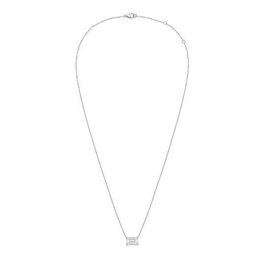 Diana M Jewels - Women's 6.00 ct Diamond Solitaire Emerald Cut Pendant - Elegant