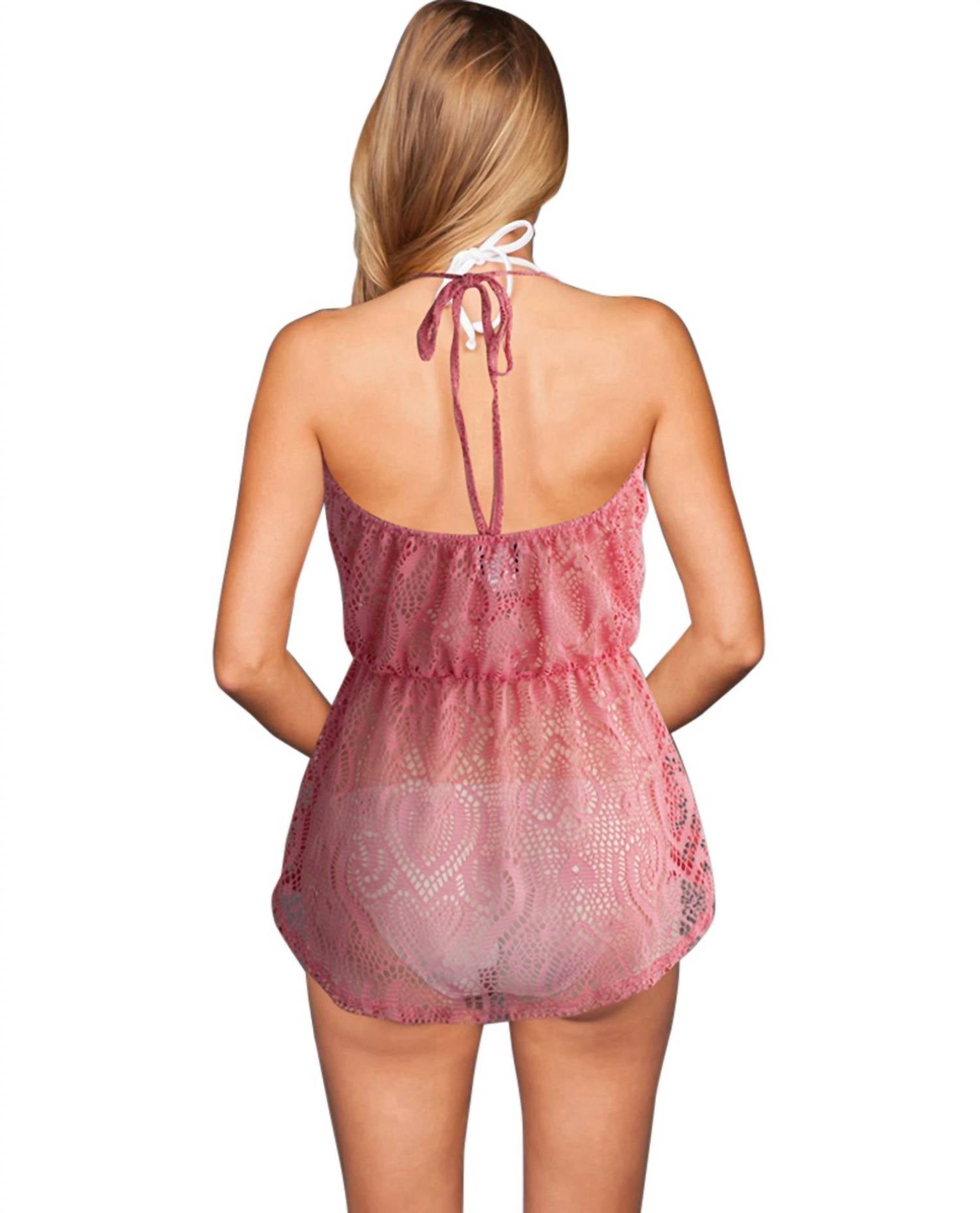 Beach Habitat - Heart Crochet Halter Dress