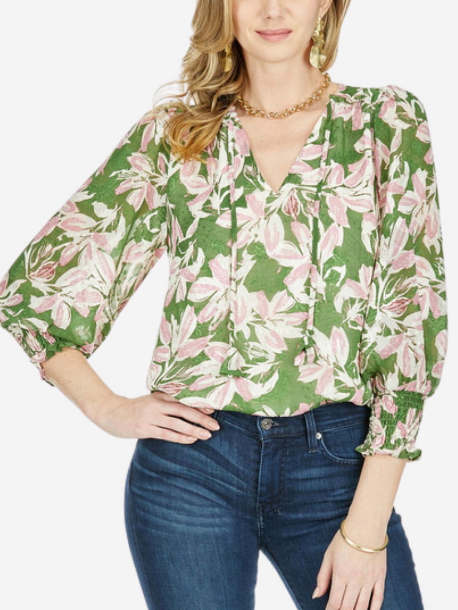 Jade - Shirred Shoulder Top