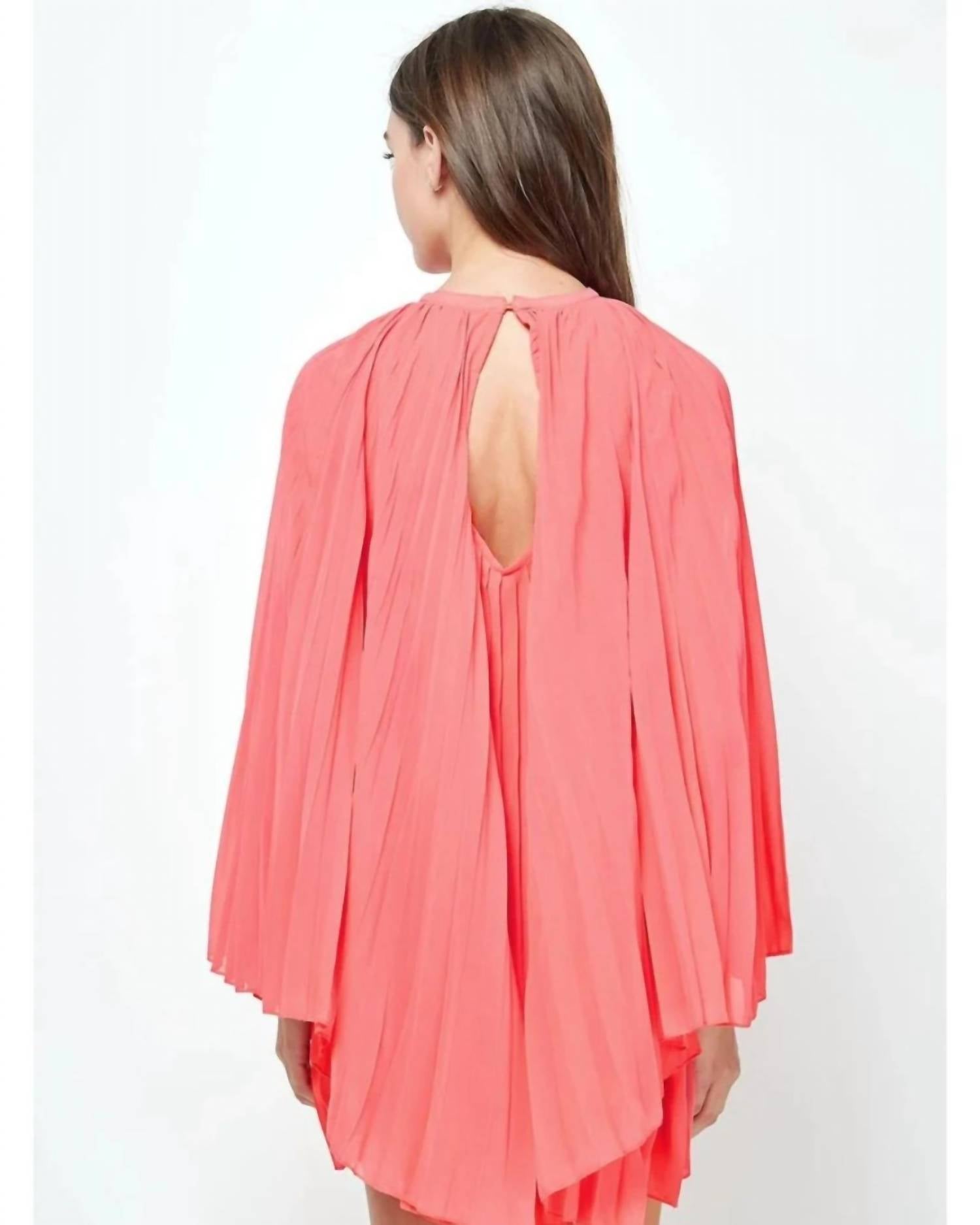Strut & Bolt - Destiny Pleated Cape Mini Dress