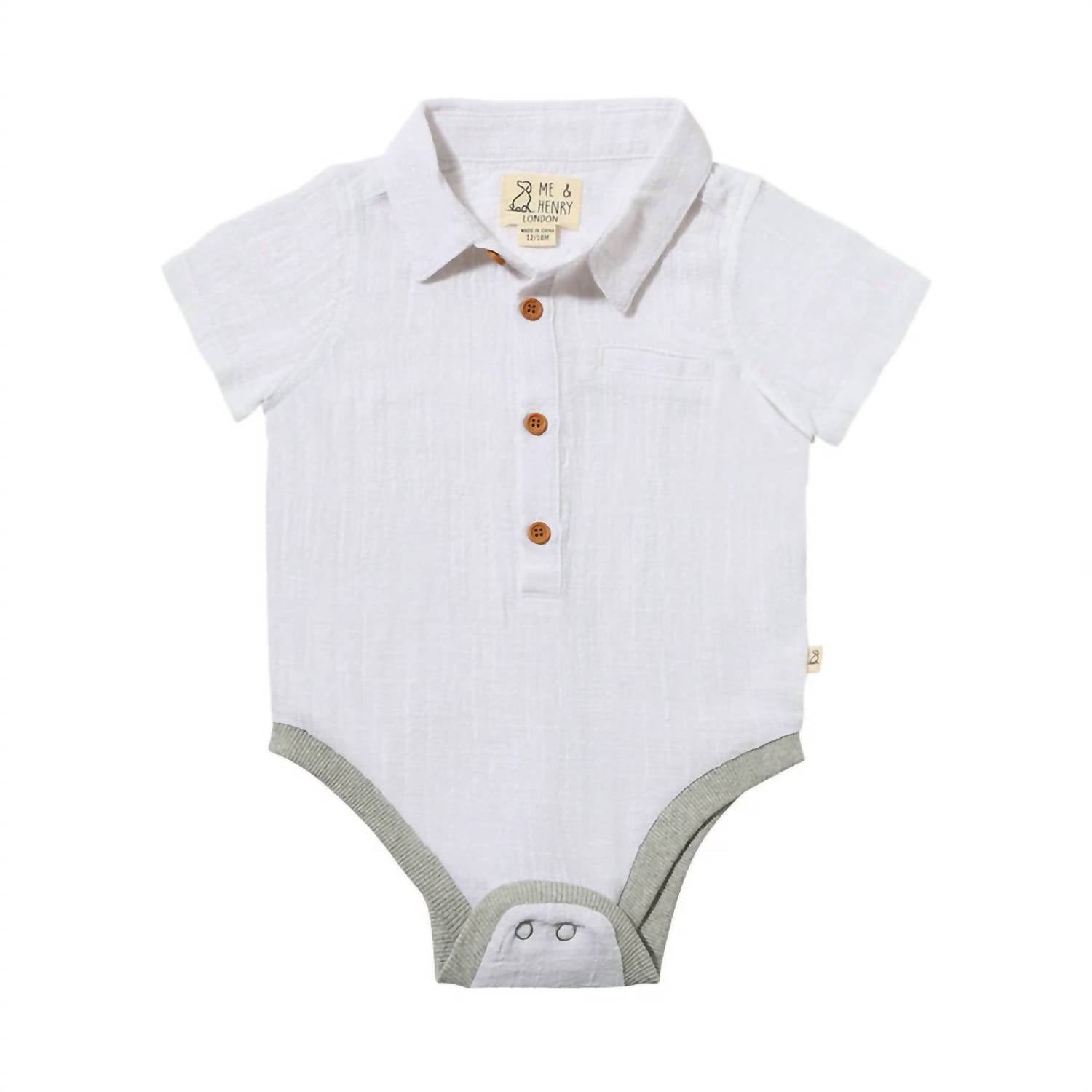 Me & Henry - Boy's Helford Woven Onesie