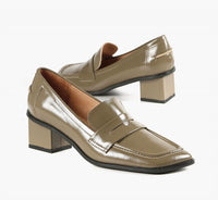ALL BLACK Women's Princess Angle Loafer in khaki - women's flats - alternate view