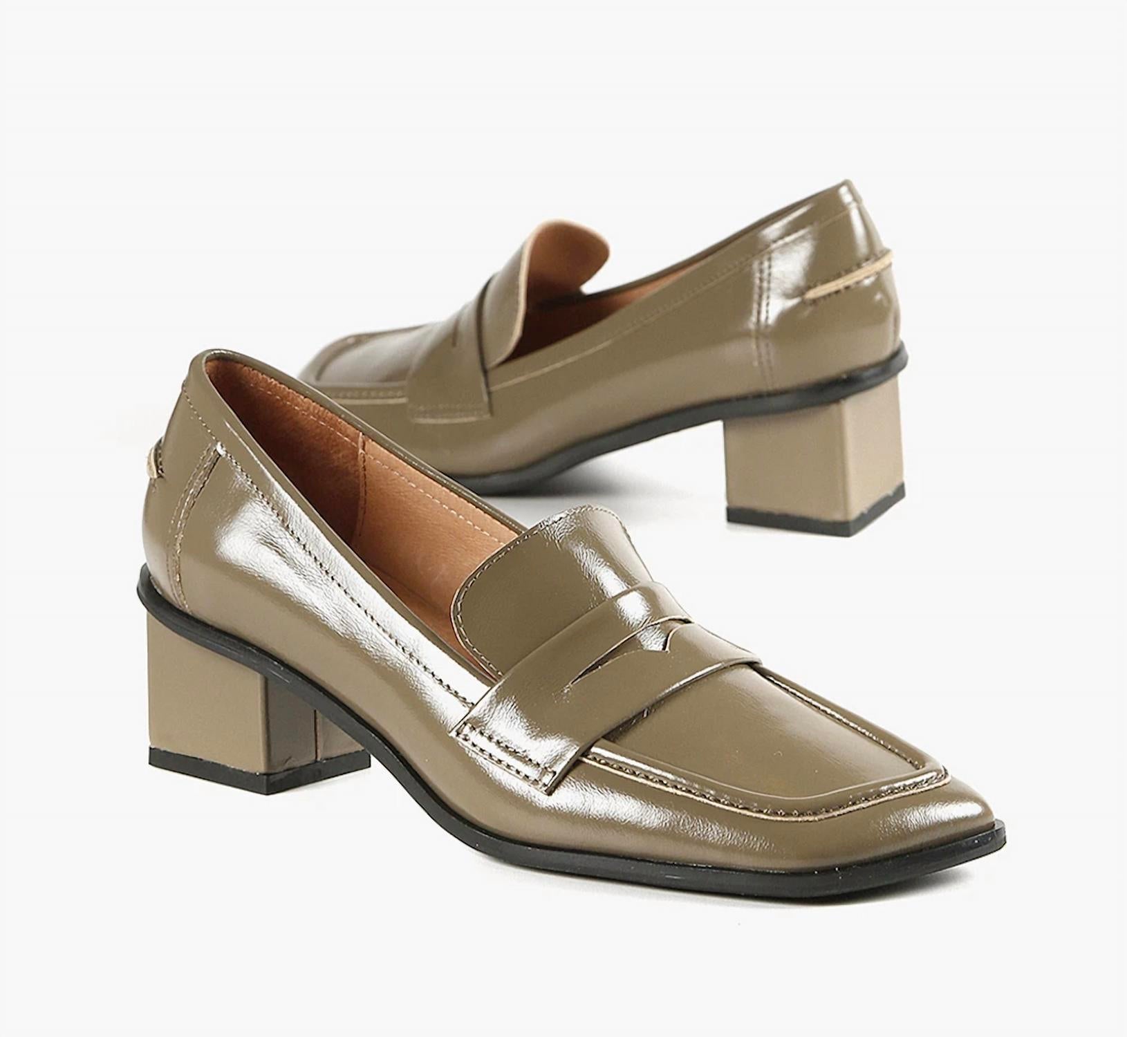 ALL BLACK Women's Princess Angle Loafer in khaki - women's flats - alternate view