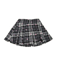 Flowers By Zoe - Girls Geena Plaid Skirt With Roses