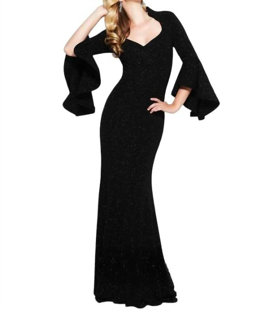 Sparkle Long Sleeve Gown