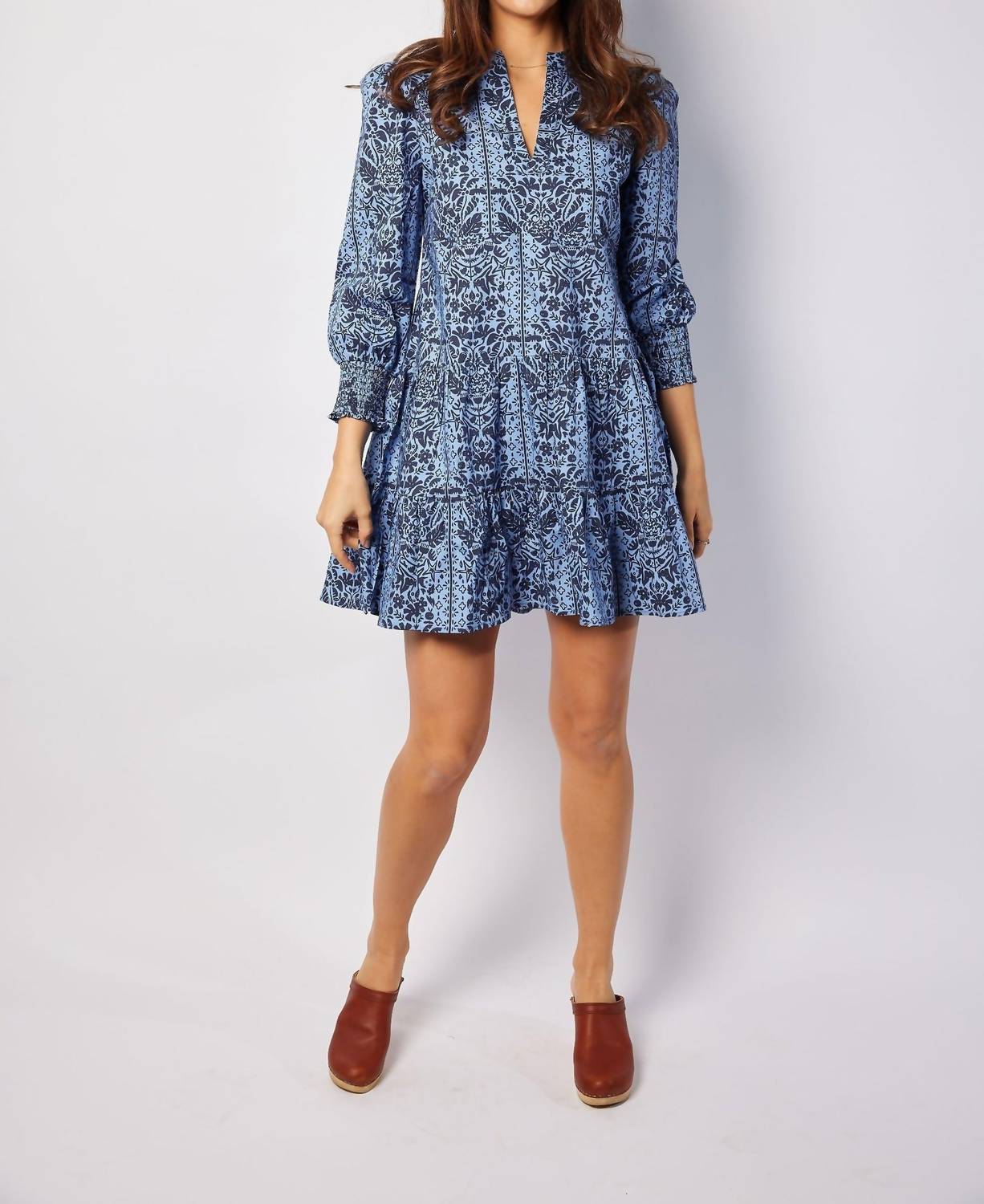 Sail To Sable - Long Sleeve Tunic Flare Dress