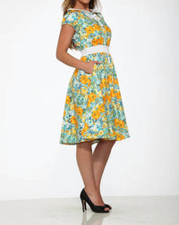 Orchid Bloom - Floral Swing Dress