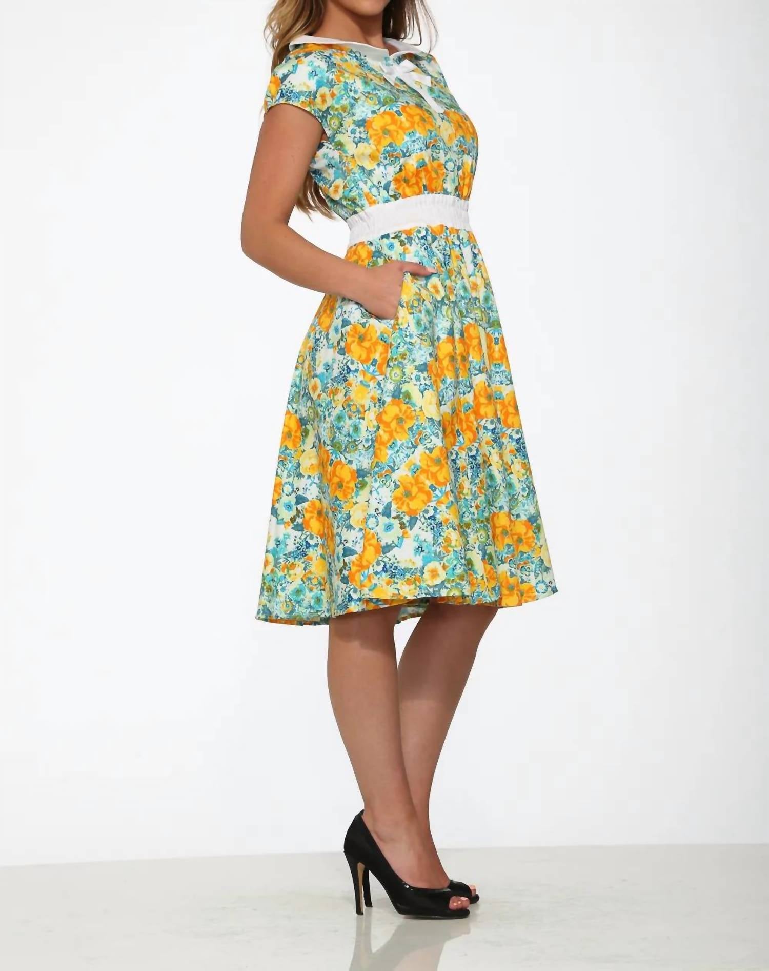 Orchid Bloom - Floral Swing Dress