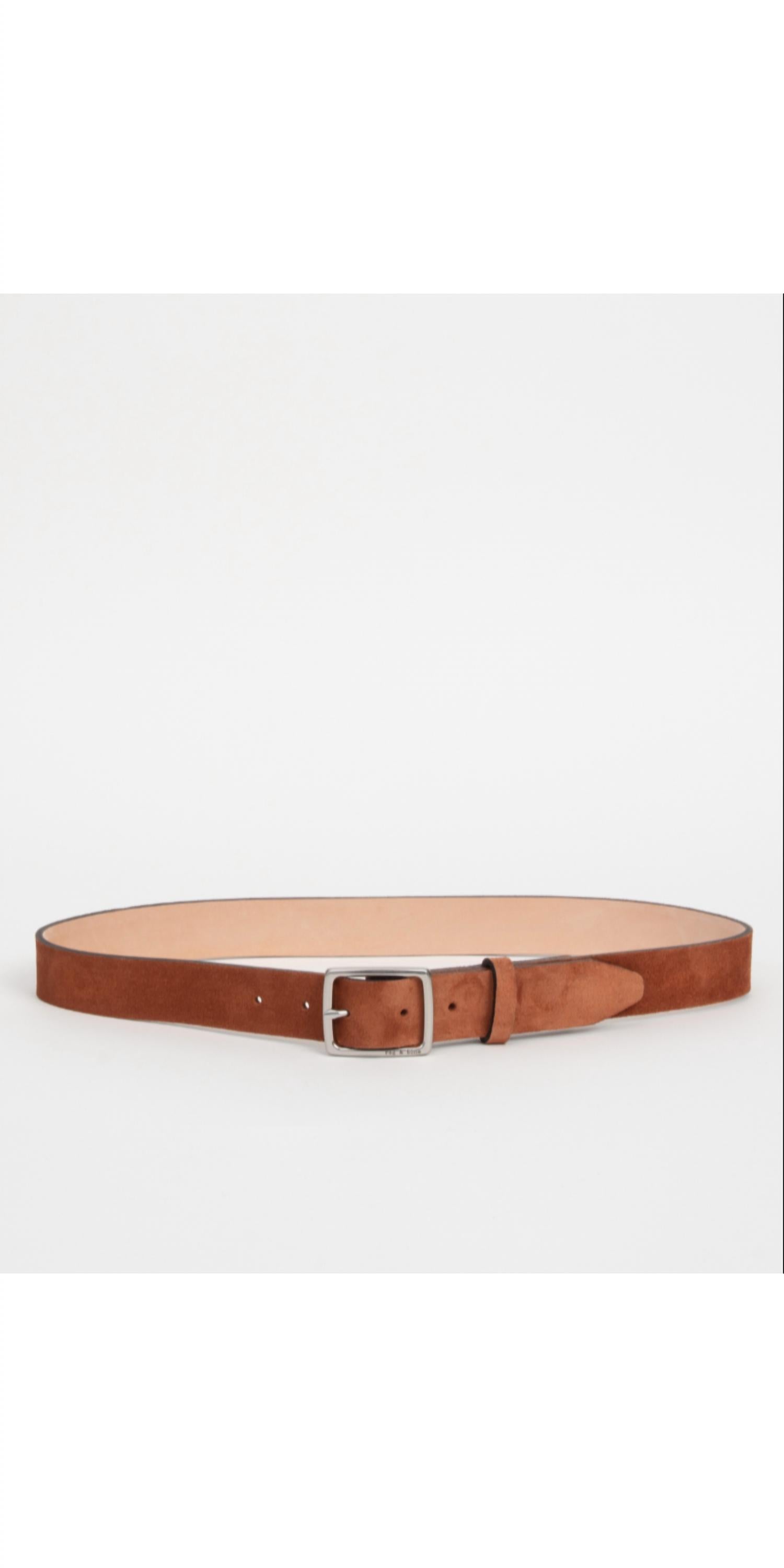 Rag & Bone Women's Boyfriend Suede Belt in peony - women's accessory