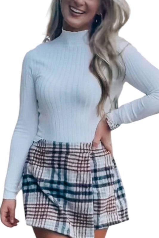 Hyfve - Sweet Affection Ribbed Long Sleeve Top