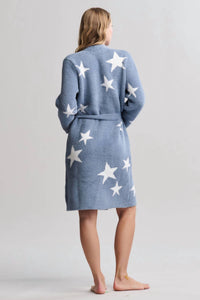 BAREFOOT DREAMS CozyChic Starry Night Robe in blue dusk - women's intimate - alternate view