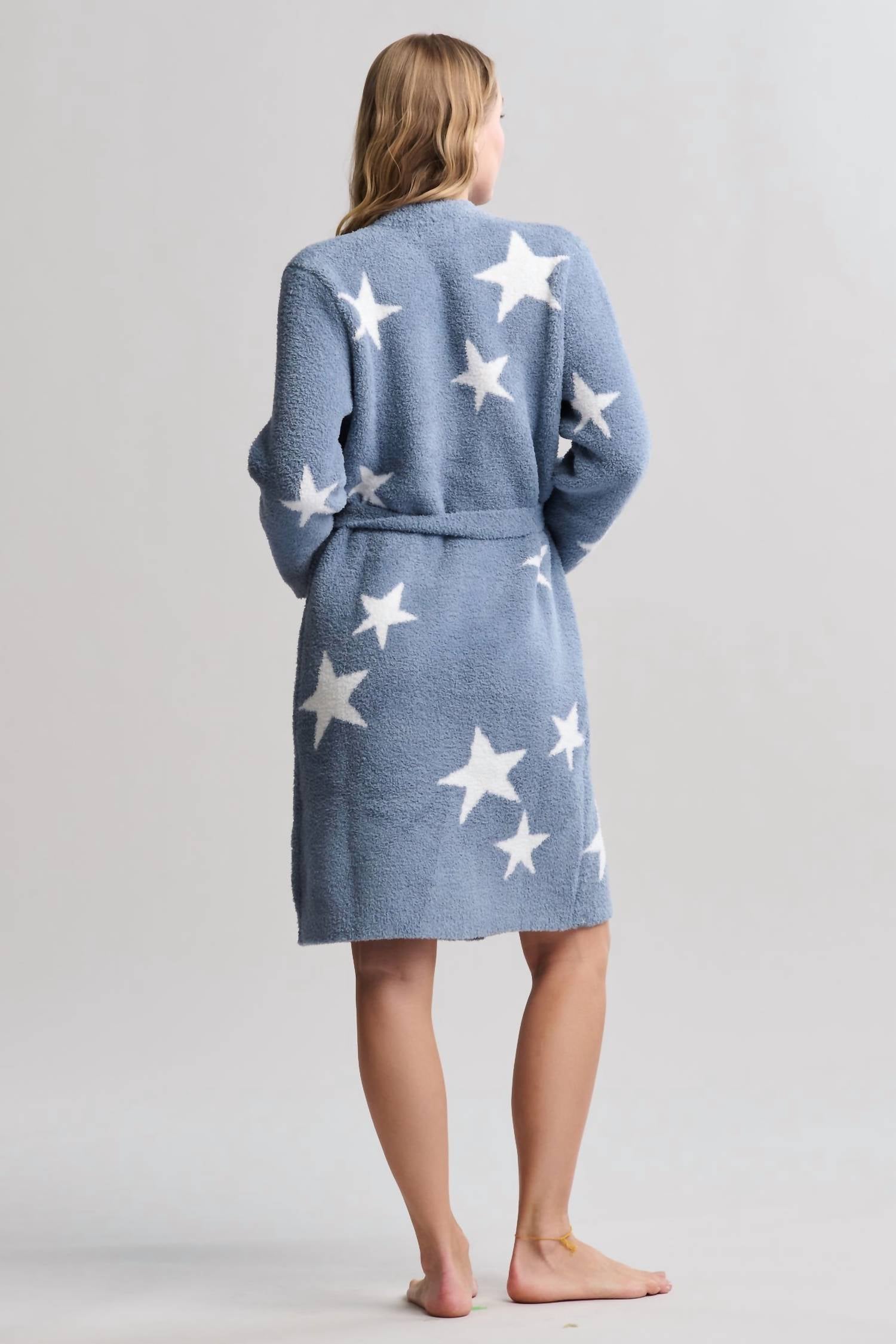 BAREFOOT DREAMS CozyChic Starry Night Robe in blue dusk - women's intimate - alternate view