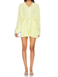Norma Kamali - Super Oversized Boyfriend Shirt Mini Dress