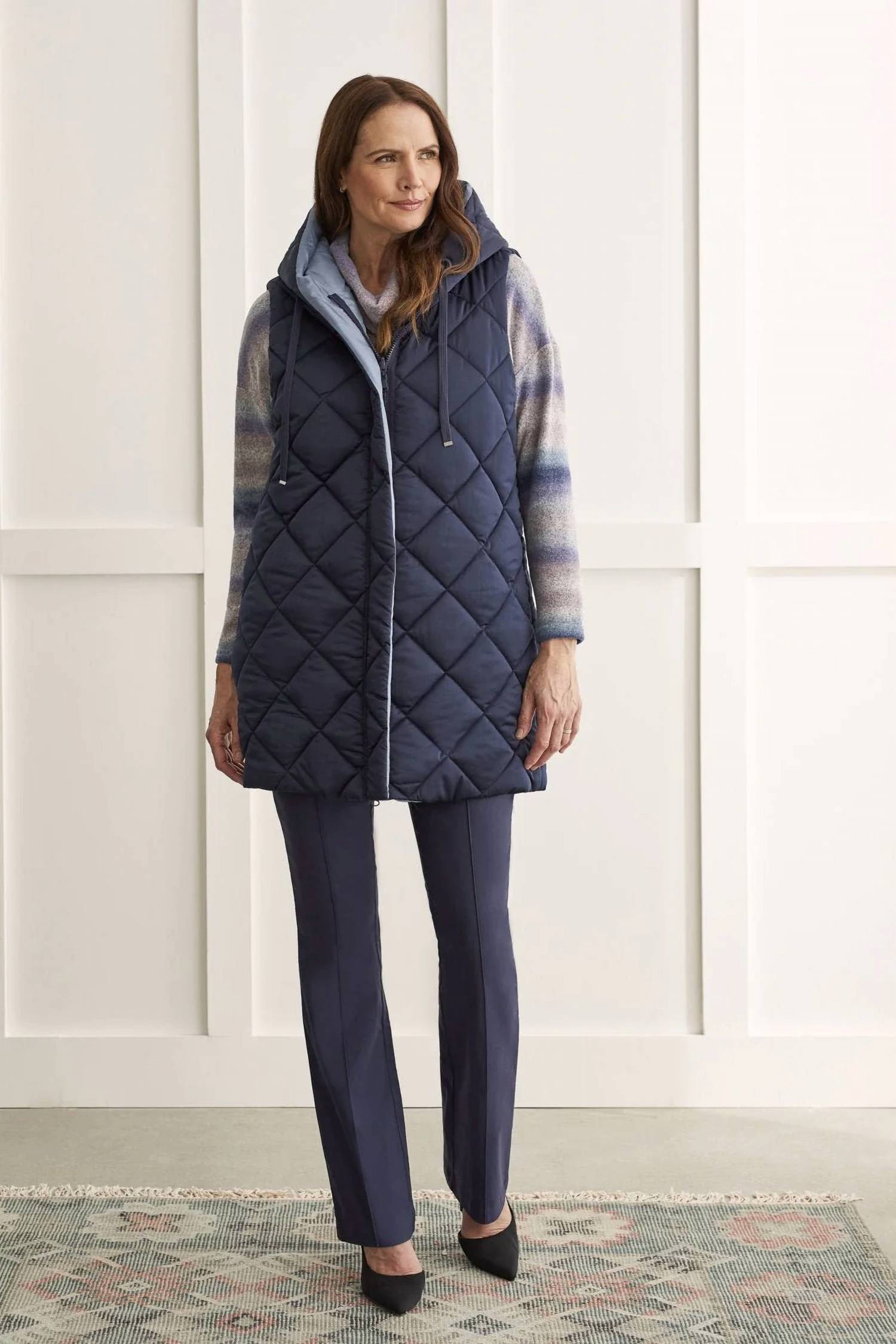 Tribal - Reversible Hooded Puffer Vest