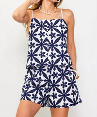 Skies Are Blue - Sleeveless Embroidered Cami Top