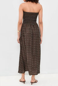 Little Lies - Polka Ruched Midi Dress