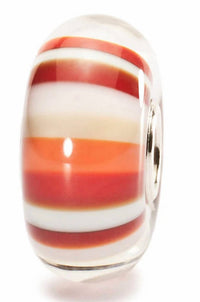 Trollbeads Women's Stripes Glass Bead Charm in strawberry - women's jewelry