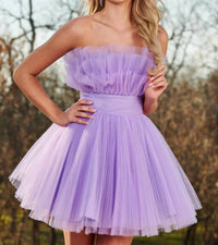 Rachel Allan - Fit And Flared Tulle Dress
