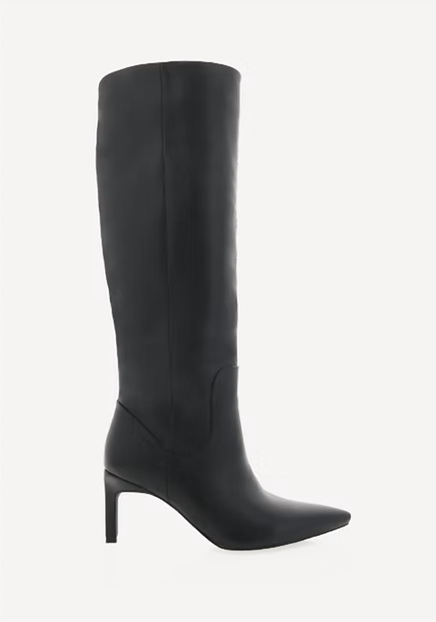BiLLiNi Women's Huda Knee High Stiletto Boot in black - women's shoe - detail view