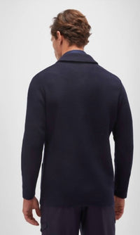 Maurizio Baldassari Men's Brenta Swacket in navy - men's jacket - detail view