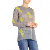 Elan - Crew Neck Lightning Bolt Sweater