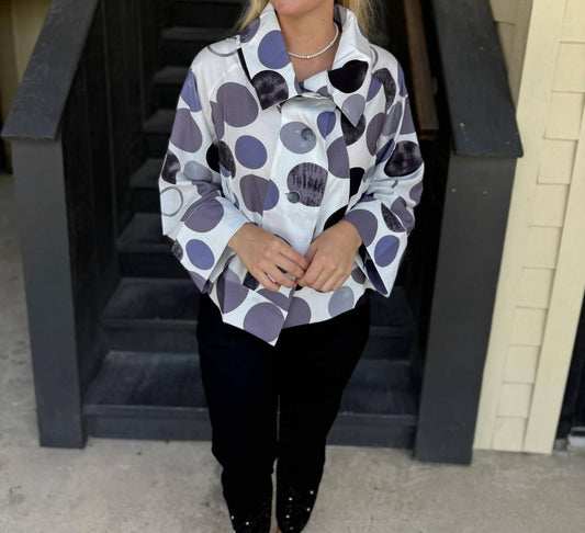 Shana Apparel - Polka Dot Printed Jacket